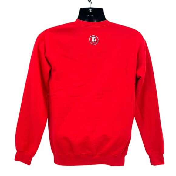 I Saw Mother Kissing Travy Claus Ugly Christmas Sweatshirt Size Small Red Taylor - Picture 5 of 9